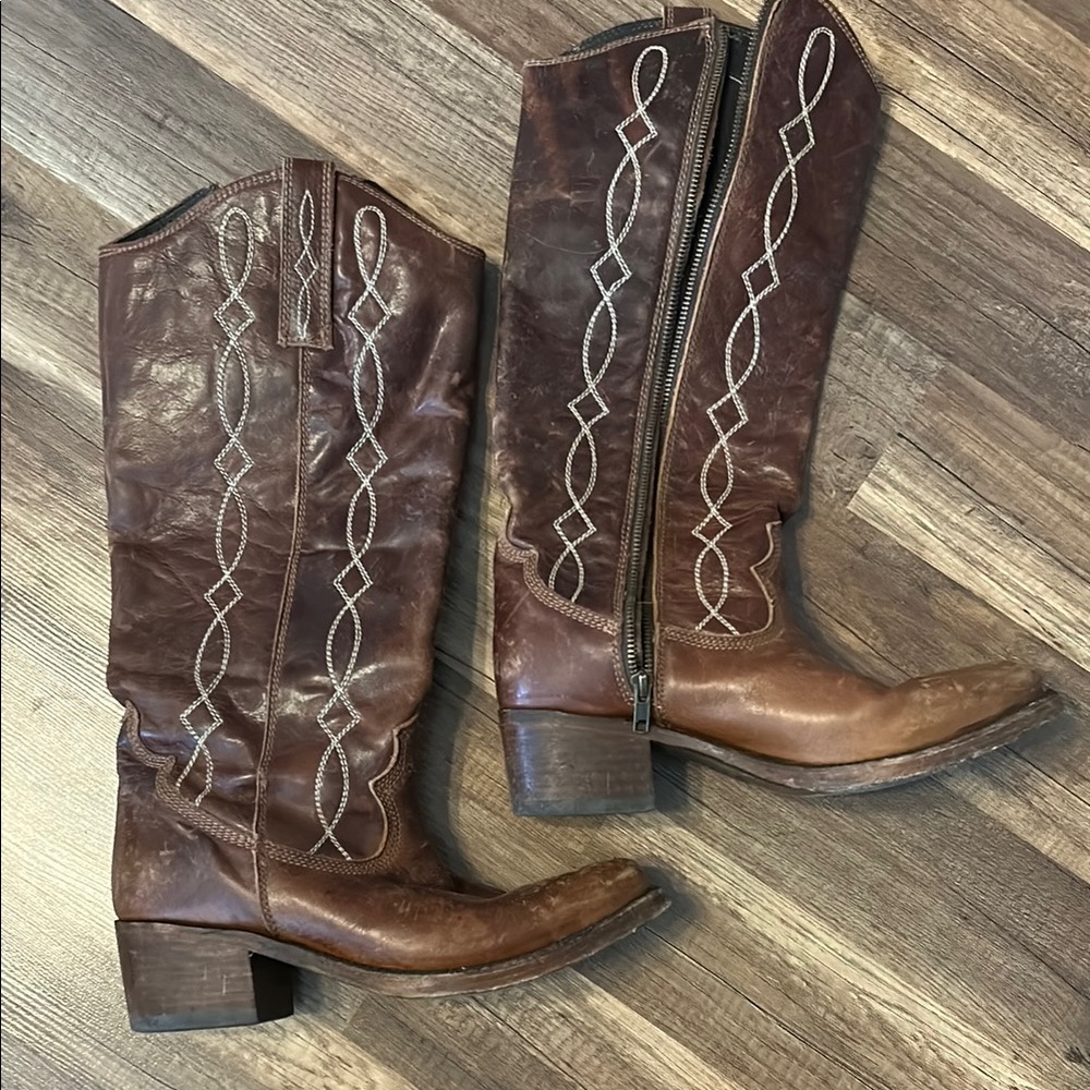 Liberty Black Brown Leather Boots
